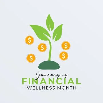 Creative vector design for Financial Wellness Month. Stock Illustration