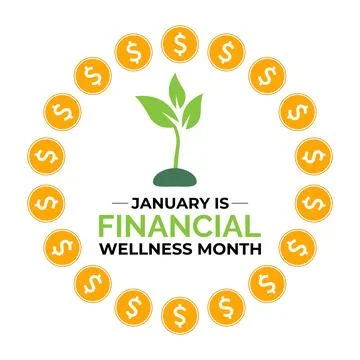 Creative vector design for Financial Wellness Month. Stock Illustration