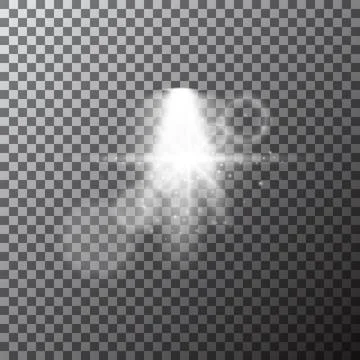 Creative vector illustration of bright spotlight illumination, light source.. Stock Illustration