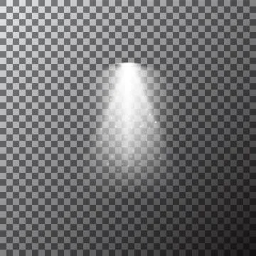Creative vector illustration of bright spotlight illumination, light source.. Stock Illustration
