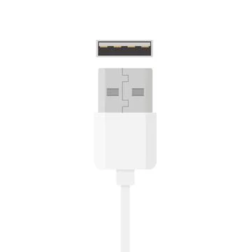 Creative vector illustration of cellphone usb charging plugs cable isolated o 스톡 일러스트
