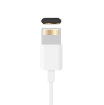 Creative vector illustration of cellphone usb charging plugs cable isolated o 스톡 일러스트
