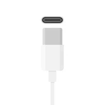 Creative vector illustration of cellphone usb charging plugs cable isolated o 스톡 일러스트