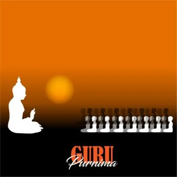 Creative vector Illustration for the Day Of Honoring Celebration Guru Purnima Stockillustratie