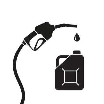 Creative vector illustration of fueling nozzle gasoline, diesel, gas isolated Illustrazione stock