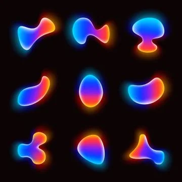 Creative vector illustration of modern fluid organic colorful gradient shapes Stockillustratie