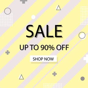 Creative vector illustration of modern trendy season sale banner offer. Art d Stock Illustration