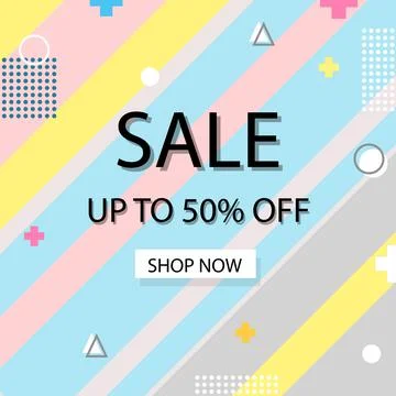 Creative vector illustration of modern trendy season sale banner offer. Art d Stock Illustration