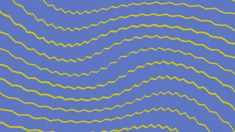 A creative vector illustration showcasing flowing yellow lines with jagged .. Illustrazione stock