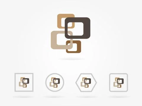 Creative Vector illustration square for business Stock Illustration