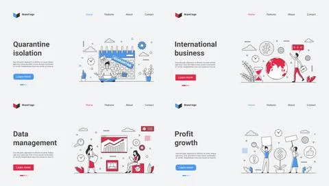 A creative vector illustration web template showcasing business and data Illustrazione stock