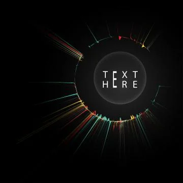 Creative vector lines and abstract art circle designs Stock Illustration