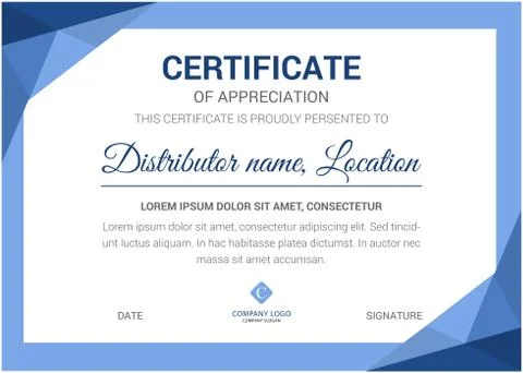 Creative vector professional multipurpose certificate design Stock Illustration
