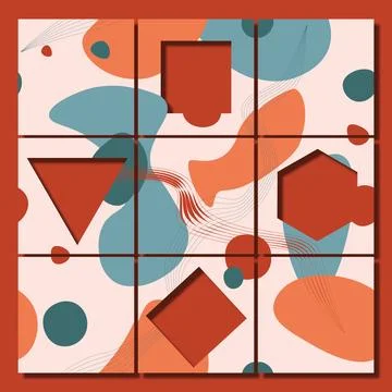 Creative vector seamless Template cover design for Instagram posts, social me Stock Illustration