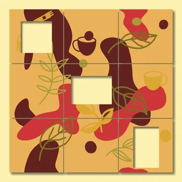 Creative vector seamless Template cover design for Instagram posts, social me Stock Illustration