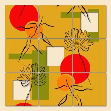 Creative vector seamless Template cover design for Instagram posts, social me Stock Illustration