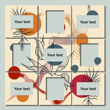 Creative vector seamless Template cover design for Instagram posts, social me Stock Illustration