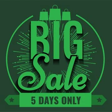 Creative Vector Super big Sale with vintage star or sunburst. Illustrazione stock