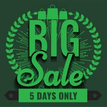 Creative Vector Super big Sale with vintage star or sunburst. Stock Illustration