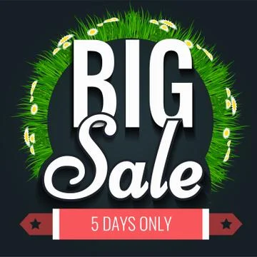 Creative Vector Super big spring summer Sale Stock Illustration