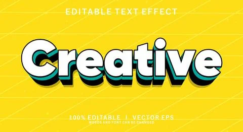 Creative vector text effect with modern style design Stock Illustration