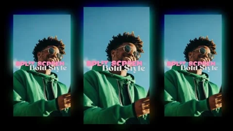 Creative Vertical Typographic Dynamic Opener | Bold Text Animation After Effects stock