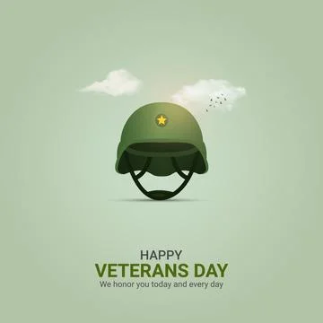 Creative Veterans Day ads design. Veterans Day, Celebrated November 11, vec.. Stock Illustration