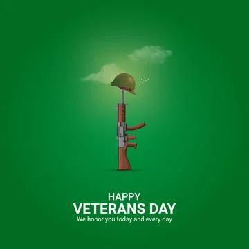 Creative Veterans Day ads design. Veterans Day, Celebrated November 11, vec.. Stock Illustration
