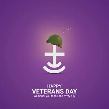 Creative Veterans Day ads design. Veterans Day, Celebrated November 11, vec.. Stock Illustration