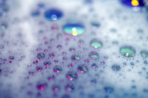 Creative Vibrant Rainbow Water Bubble and Watercolour Background Abstract C.. Foto stock