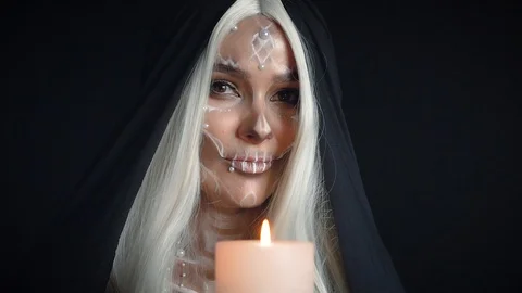 Creative video for the feast of the dead Mexican custom to rejoice over departed Stock Footage 113632333