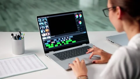 Creative Video Production Editor Making Content Stock Footage 314522618