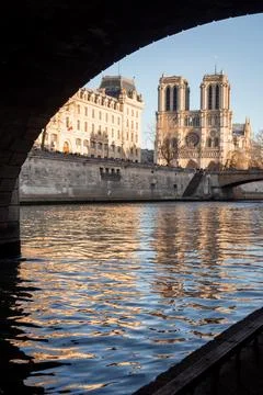 Creative view of Notre-Dame Cathedral in Paris 20 Foto stock