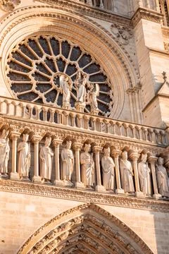 Creative view of Notre-Dame Cathedral in Paris 22 Foto stock