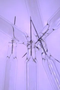 Creative view of syringes Stock Photos