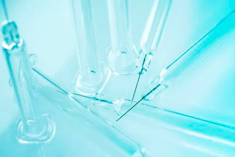 Creative view of syringes Stock Photos