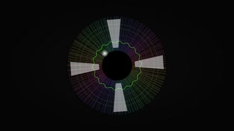 Creative visual of circular pattern with light effects at night Stock Footage 337073416