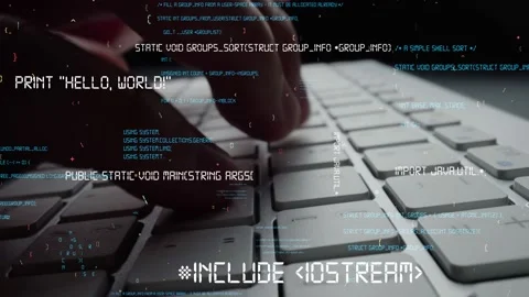 Creative visual of computer programming coding and software development Stock Footage 152495995