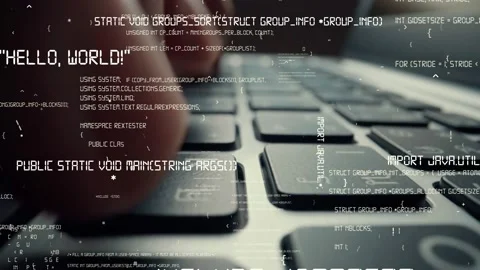 Creative visual of computer programming coding and software development Stock Footage 153003833