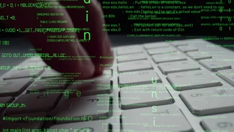 Creative visual of computer programming coding and software development Stock Footage 153298920