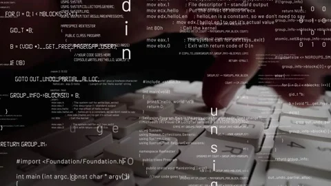 Creative visual of computer programming coding and software development Stock Footage 153344872