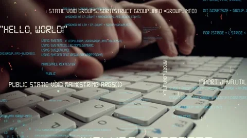 Creative visual of computer programming coding and software development Stock Footage 153731881
