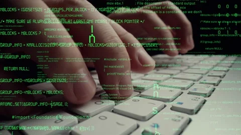 Creative visual of computer programming coding and software development Stock Footage 153739305