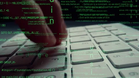 Creative visual of computer programming coding and software development Stock Footage 154184325