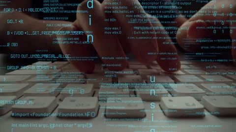 Creative visual of computer programming coding and software development Stock Footage 154212729