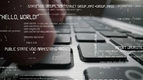 Creative visual of computer programming coding and software development Stock Footage 154629628