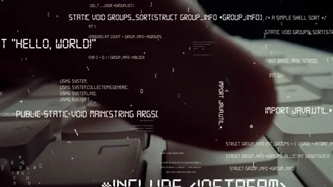 Creative visual of computer programming coding and software development Stock Footage 154848387