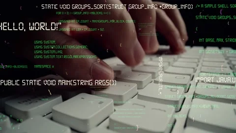 Creative visual of computer programming coding and software development Stock Footage 154905581