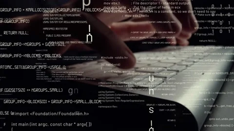 Creative visual of computer programming coding and software development Stock Footage 155536544