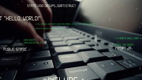 Creative visual of computer programming coding and software development Stock Footage 155536559